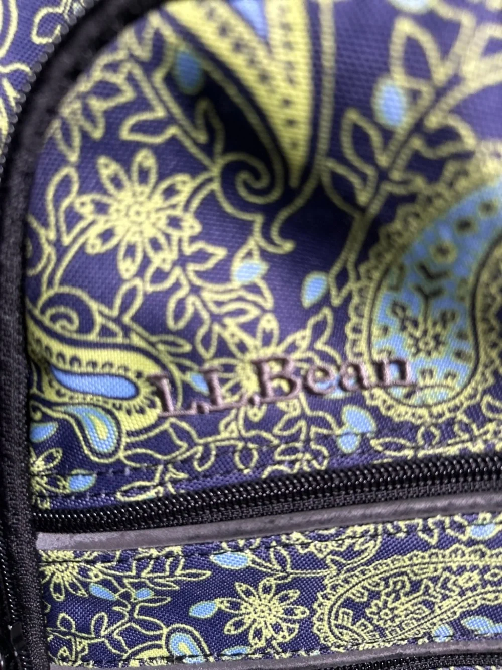 L.L.Bean Deluxe Book Pack (37L) in a beautiful retired navy, blue, and green pai